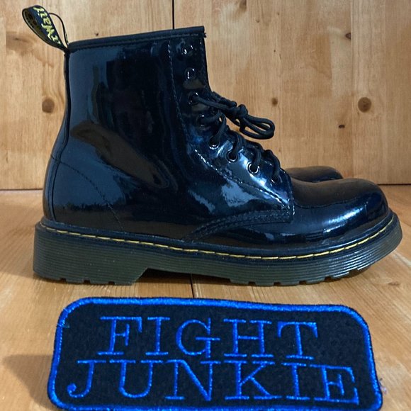 Dr. Martens Doc Martens AIRWAIR Women 5 Patent Leather 8 Eye Lace Up Boots - Picture 4 of 11